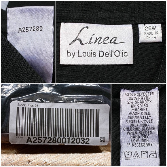 Linea by Louis Dell'Olio Button Up Long Sleeve Jacket, NWT 26W Black A257280 - Picture 7 of 11